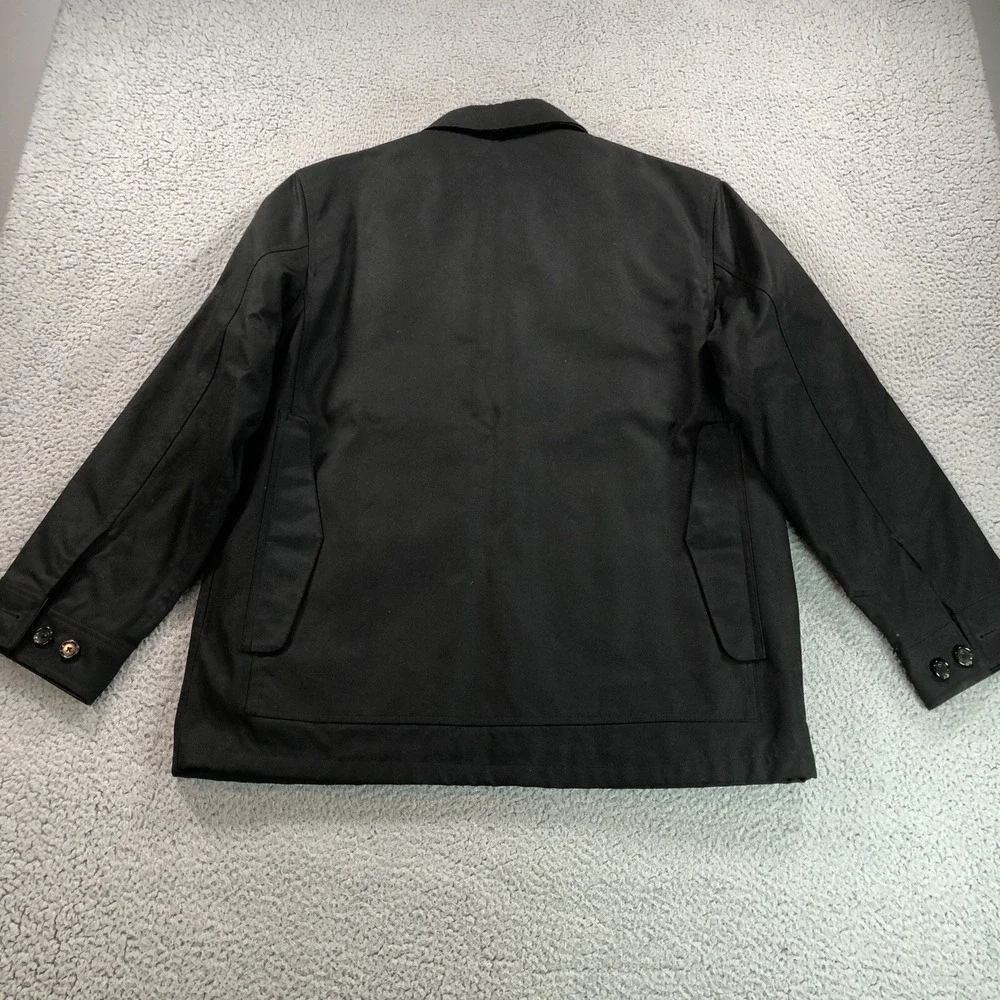 Polo Ralph Lauren Jacket Adult L Black Oiled Waxed Canvas Shooting Leather Chore